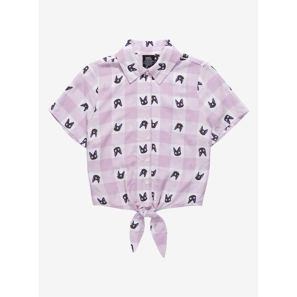 Kiki's Delivery Service Studio Ghibli Black Cat Her Universe Button Up Tie Large